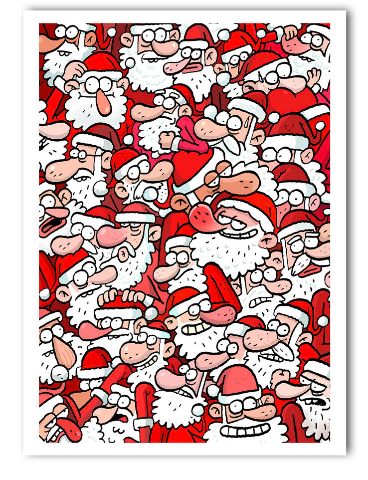 Pakketje Kerstkaartjes Kerstmannen