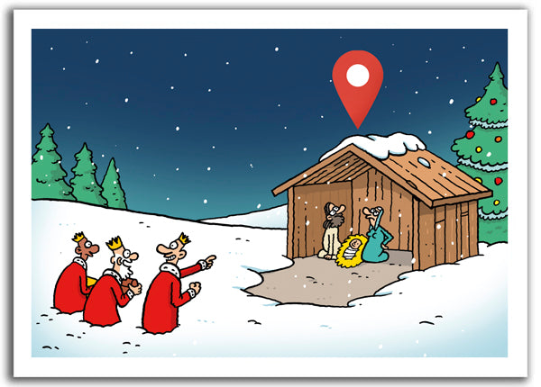 Pakketje Kerstkaartjes "Het is hier"