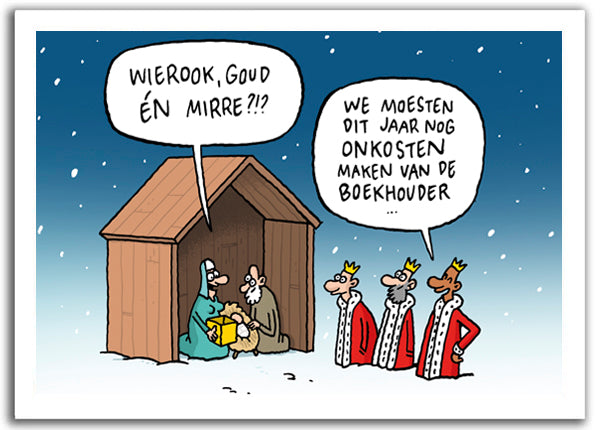 Pakketje Kerstkaartjes "Boekhouder"